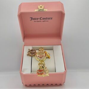 Juicy Couture Gold Tone Heart Watch Bracelet with NYC Themed Charms 🗽